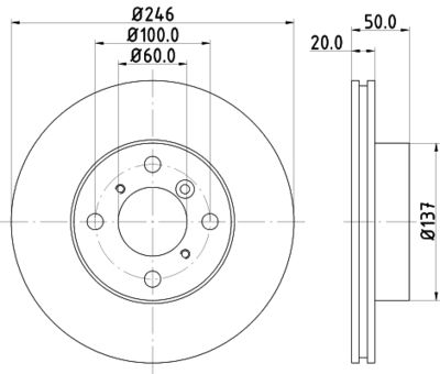 Brake Disc HELLA PAGID 8DD 355 107-391