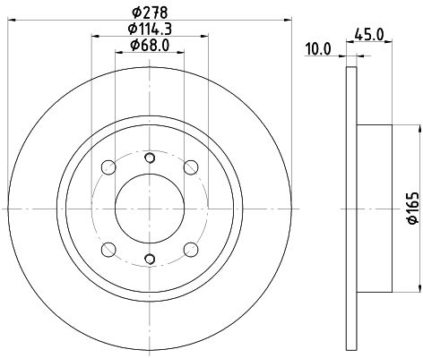 HELLA PAGID 8DD 355 110-661 Brake Disc