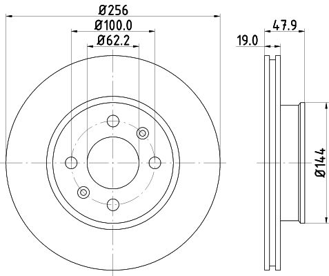 HELLA PAGID 8DD 355 112-471 Brake Disc