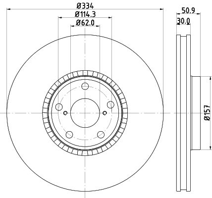 HELLA PAGID 8DD 355 112-861 Brake Disc