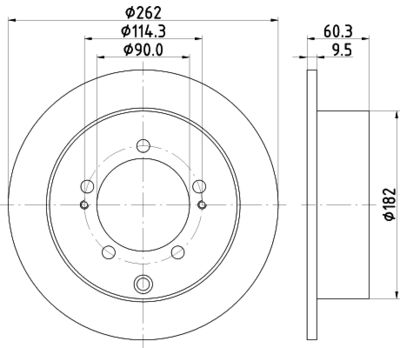 Brake Disc HELLA PAGID 8DD 355 112-941