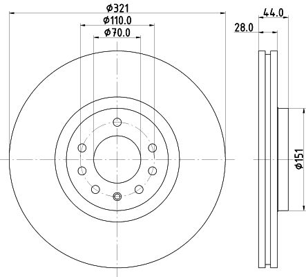 HELLA PAGID 8DD 355 113-101 Brake Disc
