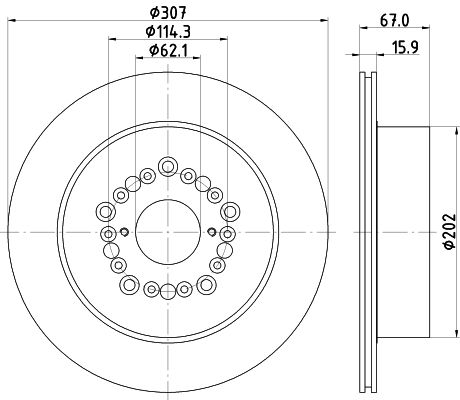 HELLA PAGID 8DD 355 113-151 Brake Disc