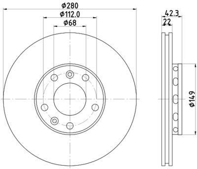 Brake Disc HELLA PAGID 8DD 355 113-321