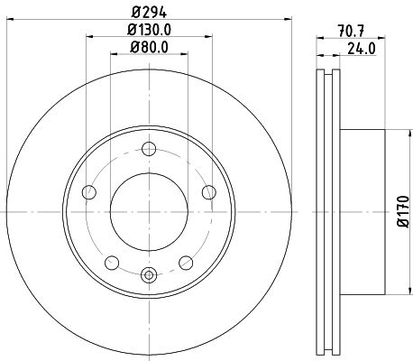 HELLA PAGID 8DD 355 113-391 Brake Disc