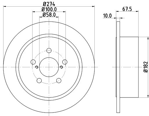 HELLA PAGID 8DD 355 114-641 Brake Disc