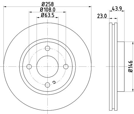 HELLA PAGID 8DD 355 115-371 Brake Disc