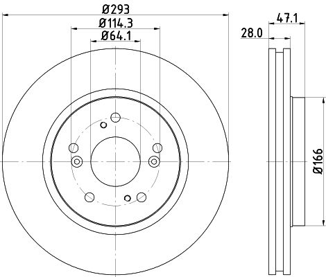 HELLA PAGID 8DD 355 115-941 Brake Disc