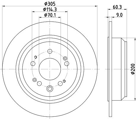 HELLA PAGID 8DD 355 116-111 Brake Disc