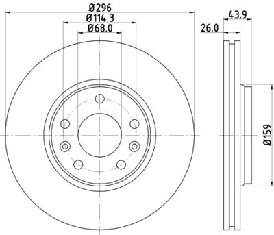 Brake Disc HELLA PAGID 8DD 355 116-161