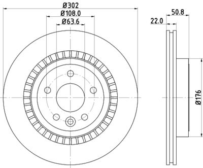 Brake Disc HELLA PAGID 8DD 355 116-191