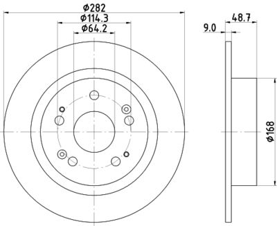 Brake Disc HELLA PAGID 8DD 355 116-521