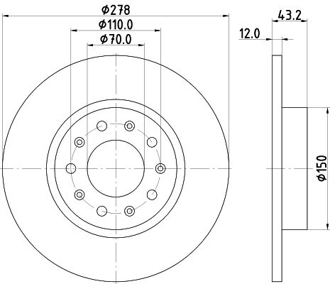 HELLA PAGID 8DD 355 116-671 Brake Disc