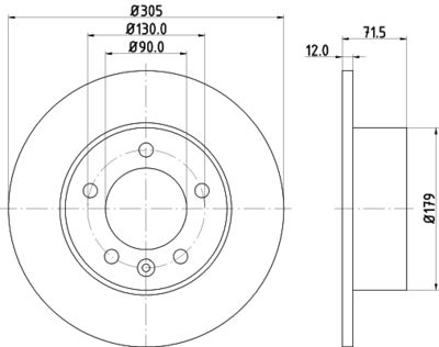 Brake Disc HELLA PAGID 8DD 355 117-131