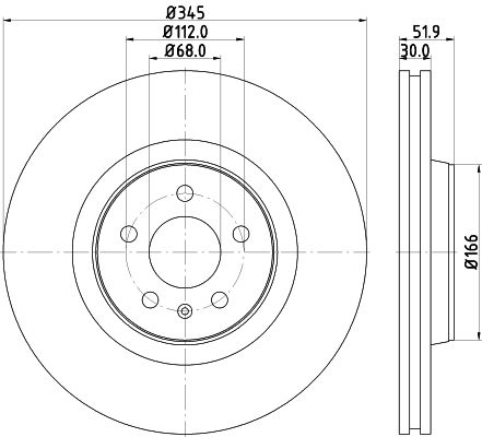 HELLA PAGID 8DD 355 117-181 Brake Disc