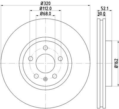 Brake Disc HELLA PAGID 8DD 355 117-191