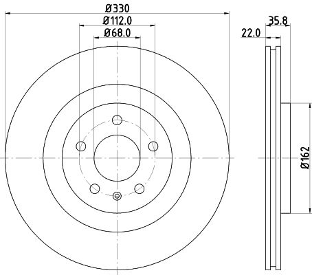 HELLA PAGID 8DD 355 118-021 Brake Disc