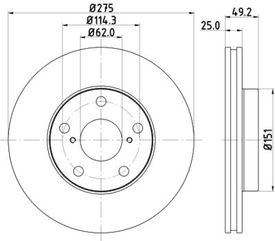 Brake Disc HELLA PAGID 8DD 355 118-691