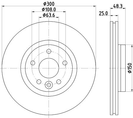 HELLA PAGID 8DD 355 119-511 Brake Disc