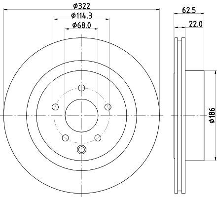 HELLA PAGID 8DD 355 120-551 Brake Disc