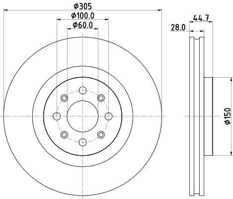 HELLA PAGID 8DD 355 120-951 Brake Disc