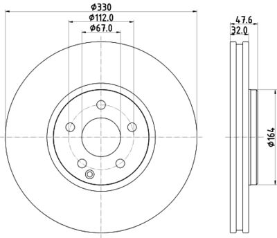 Brake Disc HELLA PAGID 8DD 355 120-961