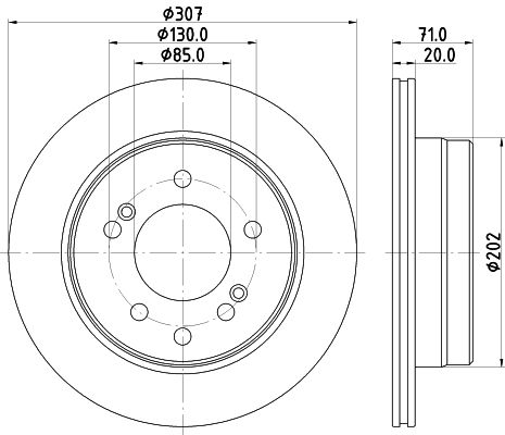 HELLA PAGID 8DD 355 122-211 Brake Disc