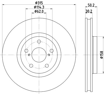 HELLA PAGID 8DD 355 122-241 Brake Disc
