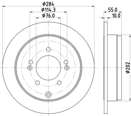 HELLA PAGID 8DD 355 122-291 Brake Disc