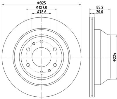 Brake Disc HELLA PAGID 8DD 355 122-311