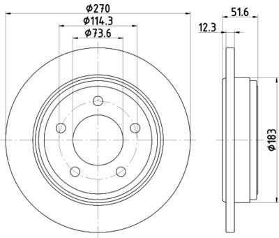 Brake Disc HELLA PAGID 8DD 355 122-361