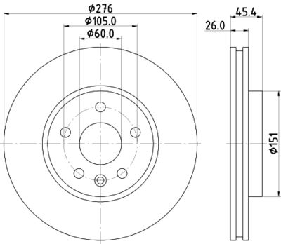 Brake Disc HELLA PAGID 8DD 355 122-841