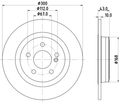 Brake Disc HELLA PAGID 8DD 355 122-871