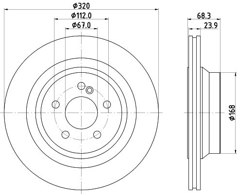 HELLA PAGID 8DD 355 122-951 Brake Disc