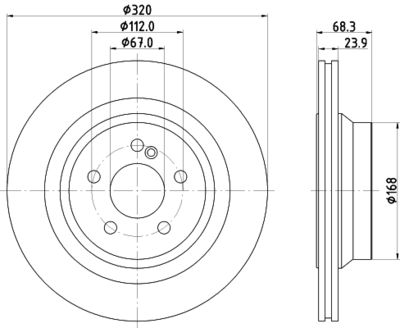 Brake Disc HELLA PAGID 8DD 355 122-951