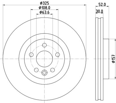 Brake Disc HELLA PAGID 8DD 355 123-111