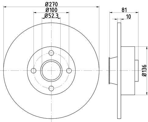 HELLA PAGID 8DD 355 123-271 Brake Disc