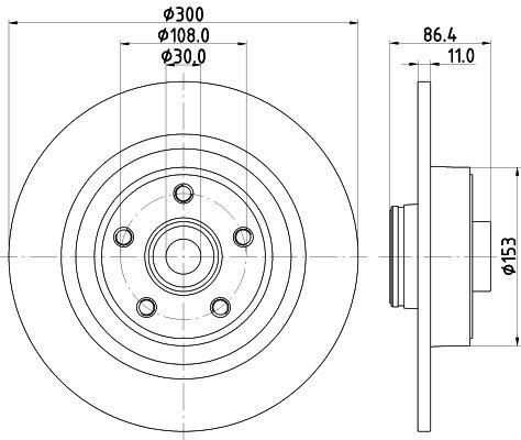 HELLA PAGID 8DD 355 123-321 Brake Disc