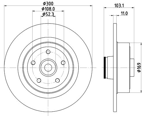 HELLA PAGID 8DD 355 123-361 Brake Disc