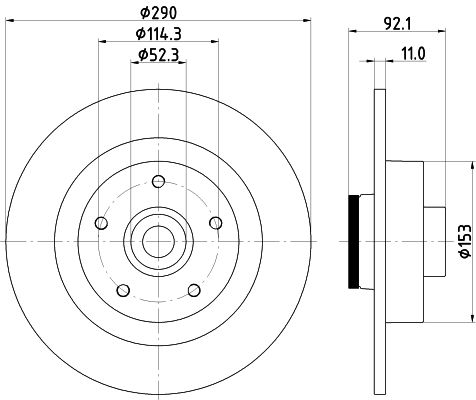 HELLA PAGID 8DD 355 123-371 Brake Disc