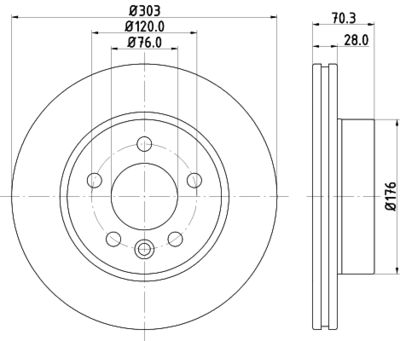 Brake Disc HELLA PAGID 8DD 355 125-561