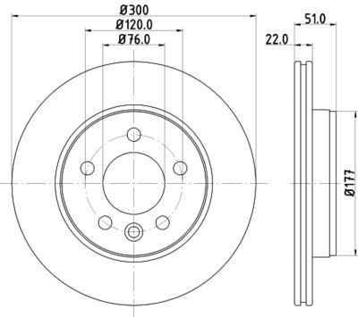 Brake Disc HELLA PAGID 8DD 355 125-571