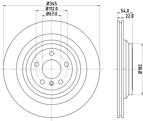 HELLA PAGID 8DD 355 126-311 Brake Disc