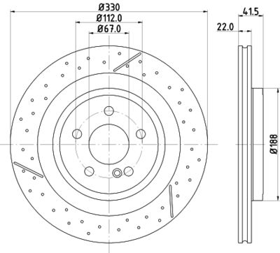 Brake Disc HELLA PAGID 8DD 355 126-441