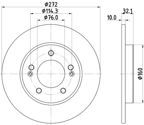 HELLA PAGID 8DD 355 126-501 Brake Disc