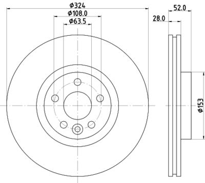Brake Disc HELLA PAGID 8DD 355 126-661