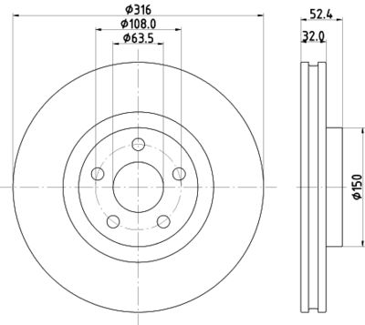 Brake Disc HELLA PAGID 8DD 355 126-701
