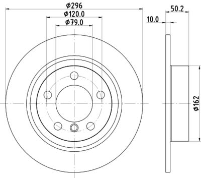 Brake Disc HELLA PAGID 8DD 355 126-741
