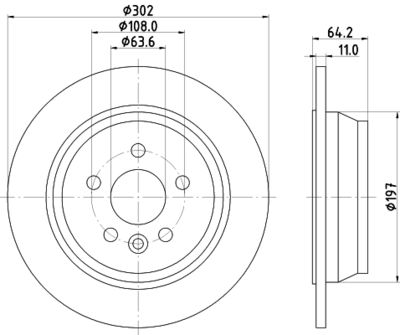 Brake Disc HELLA PAGID 8DD 355 126-781