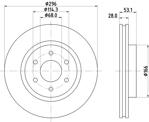 HELLA PAGID 8DD 355 126-841 Brake Disc